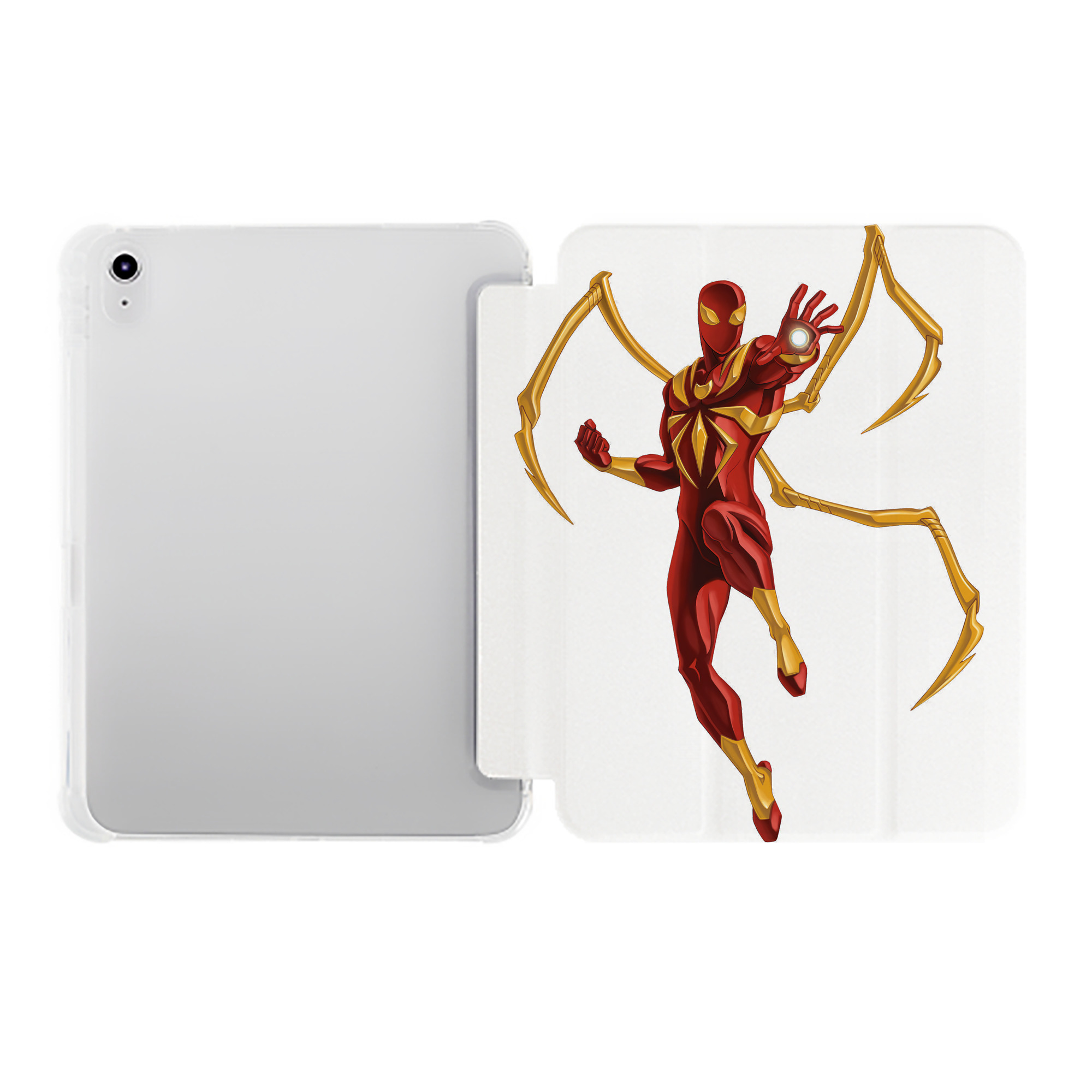 （画像用） Spider Man スパイダーマン IPad ケース ペン収納付き 三つ折りスタンド PUレザー×シリコン 対応機種9.5/10.5/10.9インチ
